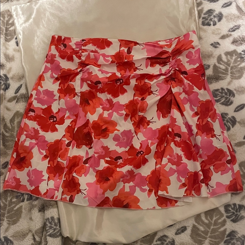 SHEIN Pink Floral Skirt